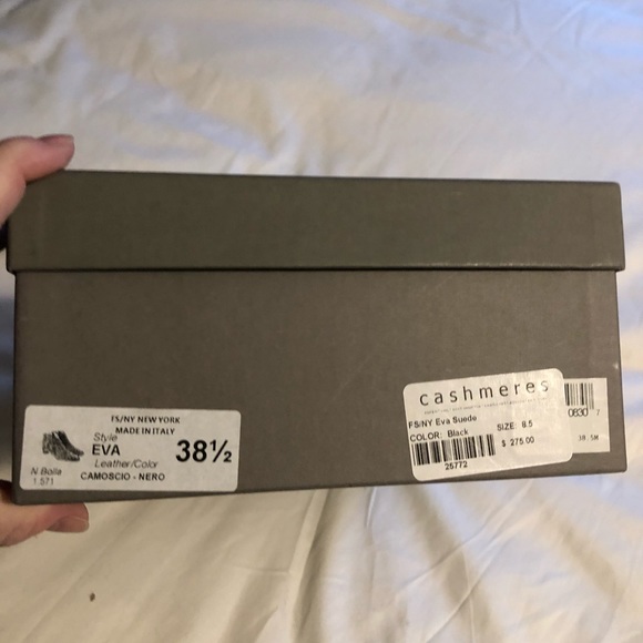 NWB French Sole Black Suede Ankle Booties 8.5 Hand Made in Italy - Picture 4 of 5